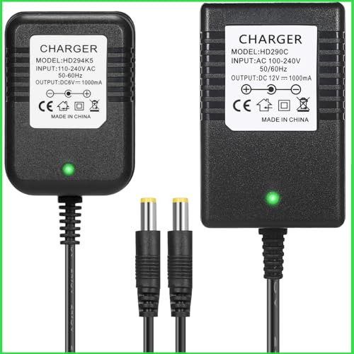 6V/12V Charger for Kidzone Bumper Car，6V for Flybar Bumper Car Charger,12V/6V Battery Charger for Kid Ride On Toy,12V Bumper Car Charger/6V Ride on car Charger，cargador para Moto eléctrica de niño