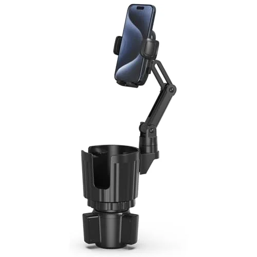 Phone Holders for Your Car, 2 in 1 Universal Cup Holder Expander Adjustable Base with Phone Mount
