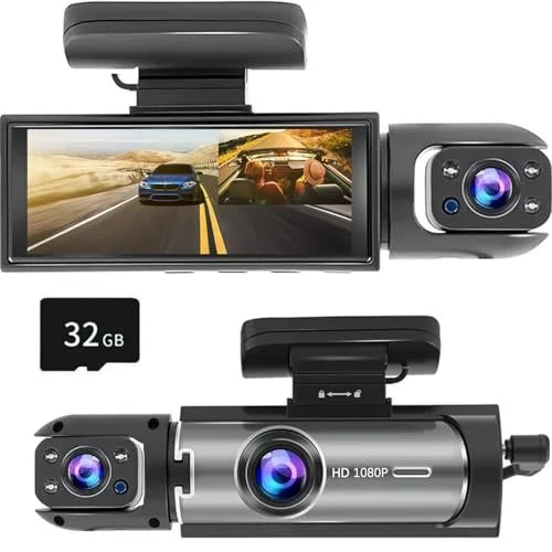 Dash Cam Front and Inside, 1296P Dual DashCams for Car
