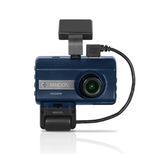 Minolta MNCD337N 2-Channel 1080P Dash Camera w/3.0" LCD + Interior Camera