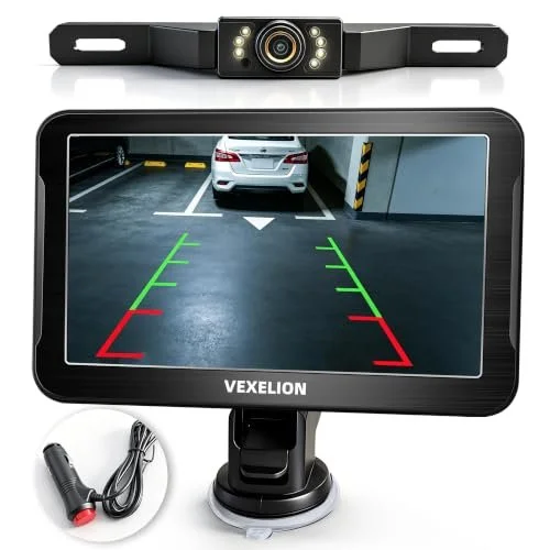 2K Backup Camera Kit, 7 Inch Monitor, Wired Zero-Lag, Night Vision